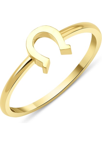 14 Ayar Altın Şans Nalı Yüzük