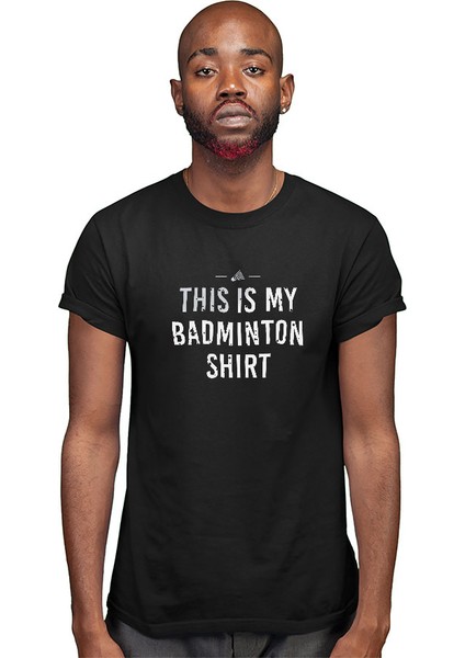 Badminton Siyah Unisex Tişört T-Shirt modelleri