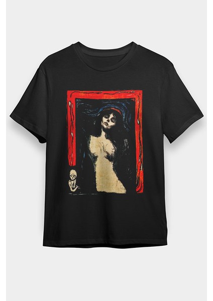 Scene I Skogen Siyah Unisex Tişört T-Shirt