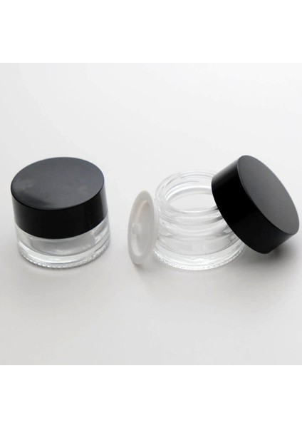 Krem Kavanozu 5 ml (10 Adet) Şeffaf Kutu