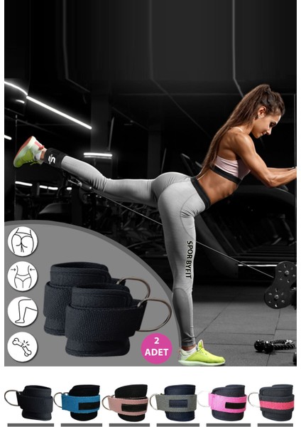 Ayak Bilek Kayışı D-Ring Fitness Ağırlık Çekiş Aparatı