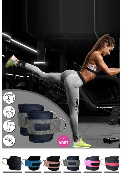 Ayak Bilek Kayışı D-Ring Fitness Ağırlık Çekiş Aparatı