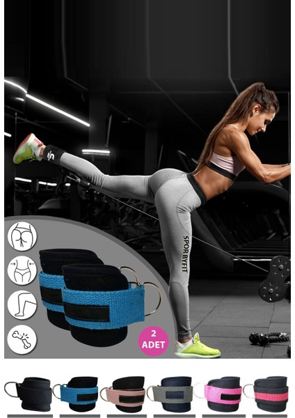 Ayak Bilek Kayışı D-Ring Fitness Ağırlık Çekiş Aparatı