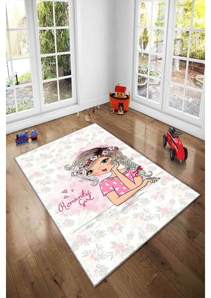 Desenli Renkli Dijital Baskı Yıkanabilir Kaymaz Taban Modern Çocuk Halısı ve Yolluk.