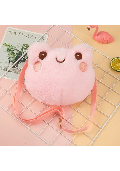 No.10 Stili Kadın Kişilik Komik Cep Telefonu Çantası Kız Sevimli Karikatür Peluş Ördek Bebek Omuz Çantası Ew Çapraz Vücut Çantası (Yurt Dışından)