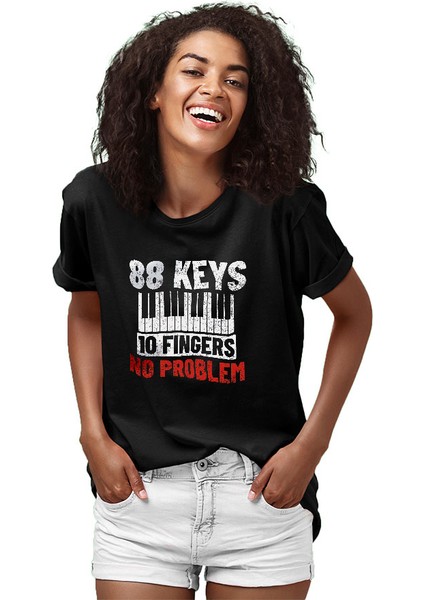 Piyanist Siyah Unisex Tişört T-Shirt fiyatları