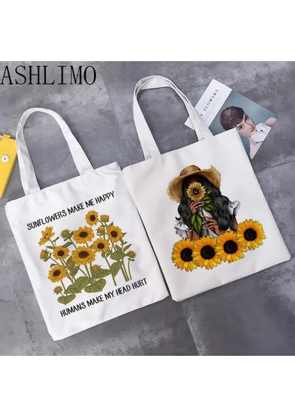G260 Tarzı Tasarım Shopper Ayçiçeği Kadın Omuz Çantası Kanvas Çantalar Bez Çantalar Alışveriş Çantaları Harajuku Alışveriş Çantaları Moda Rahat Çanta Tote (Yurt Dışından) fiyatları
