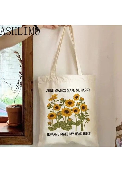 G260 Tarzı Tasarım Shopper Ayçiçeği Kadın Omuz Çantası Kanvas Çantalar Bez Çantalar Alışveriş Çantaları Harajuku Alışveriş Çantaları Moda Rahat Çanta Tote (Yurt Dışından) fırsatları
