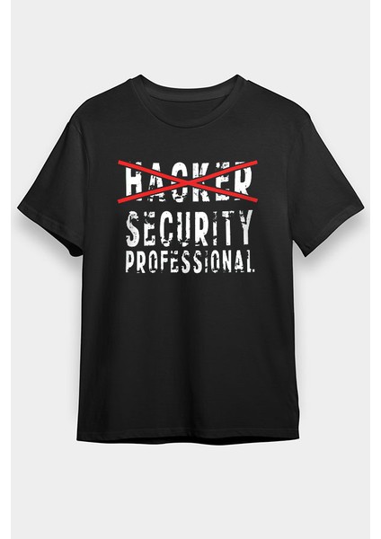 Hacker Siyah Unisex Tişört T-Shirt