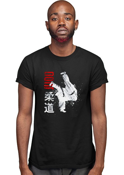 Judo Siyah Unisex Tişört T-Shirt modelleri