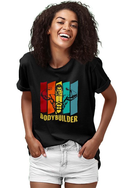 Body Builder Siyah Unisex Tişört T-Shirt fiyatları