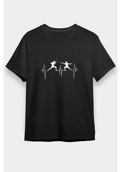 Eskrim Siyah Unisex Tişört T-Shirt