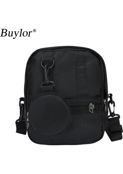 Kahverengi Tarzı Buylor Naylon Omuz Çantaları Kadın Rahat Geniş Askı Askılı Çanta Mini Yuvarlak Cüzdan Kolye Moda Çanta Crossbody Çanta (Yurt Dışından) fiyatları