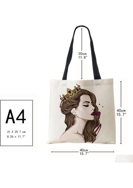 No.32 Tarzı Gril Tote Omuzdan Askili Çanta Kadın Yeniden Kullanılabilir Baskı Harajuku Rahat Kanvas Alışveriş Çanta Katlanabilir Seyahat Okul Yeniden Kullanılabilir Plaj Çantaları (Yurt Dışından) fırsatları