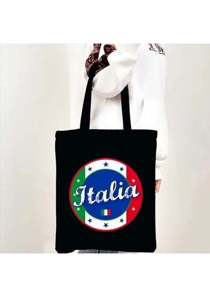 No.33 Stili 35X40CM Floransa Pisa Kulesi Milalia Italia Roma Italyan Italya Bayrağı Haritası Cenova Alışveriş Omuz Kanvas Tote Çantalar Shopper Çantalar (Yurt Dışından) fırsatları