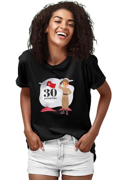 30 Ağustos Zafer Bayramı Siyah Unisex Tişört T-Shirt fiyatları