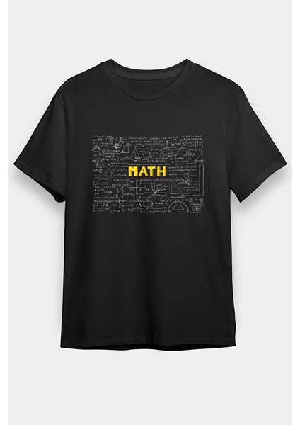 Matematik Kara Tahta Formüller Siyah Unisex Tişört T-Shirt