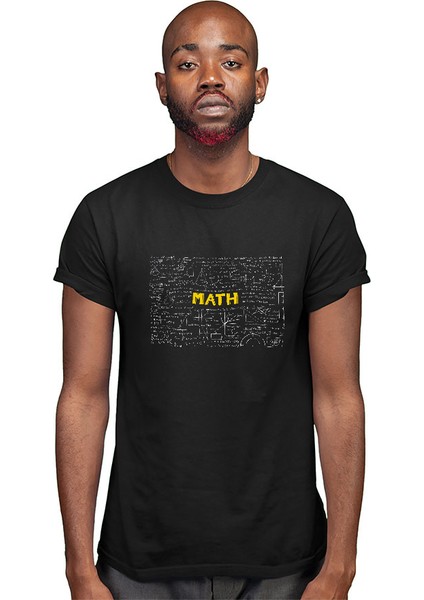Matematik Kara Tahta Formüller Siyah Unisex Tişört T-Shirt