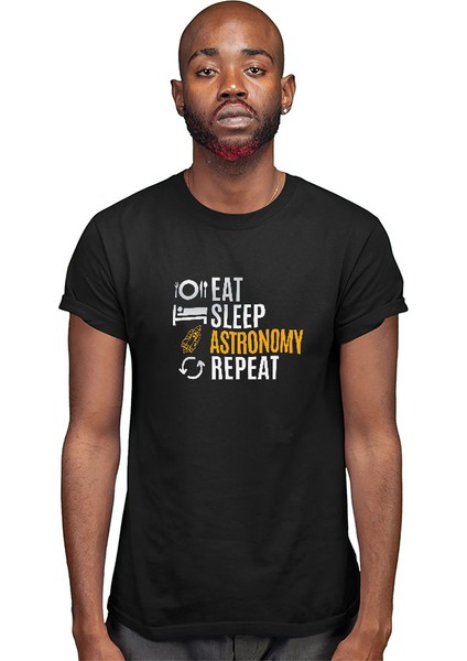 Astronomi Siyah Unisex Tişört T-Shirt fiyatları