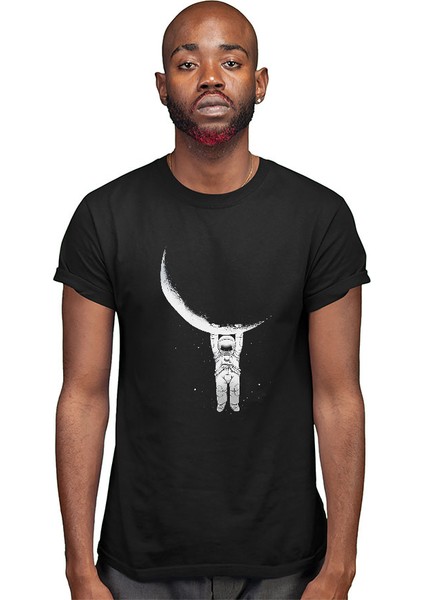 Aydan Sarkan Astronot Siyah Unisex Tişört T-Shirt modelleri