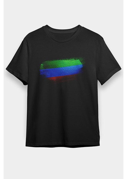 Dağıstan - Republic Dagestan Siyah Unisex Tişört T-Shirt
