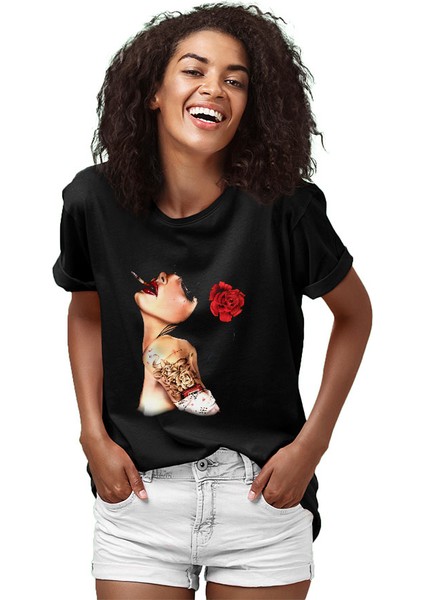 Sigara Içen Çingene Siyah Unisex Tişört T-Shirt fiyatları