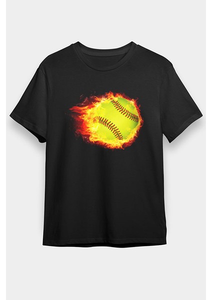 Tenis Siyah Unisex Tişört T-Shirt