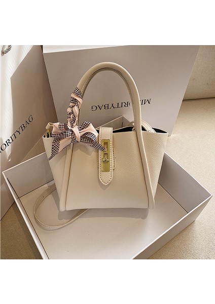 El Çantası, Basit Kadın Çantası, Dokulu Kova El Çantası, Üst Düzey Banliyö Omuz Çapraz Askılı Çanta (Yurt Dışından)