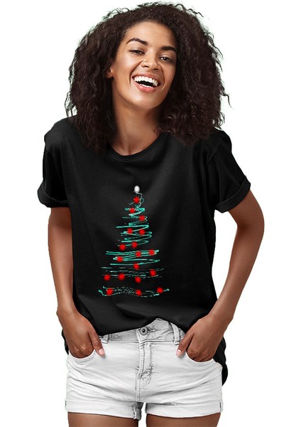 Yılbaşı Yeni Yıl Christmas Siyah Unisex Tişört T-Shirt fiyatları