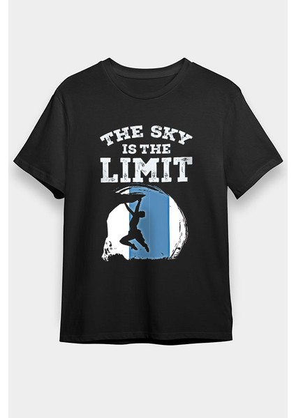 Dağcılık Siyah Unisex Tişört T-Shirt