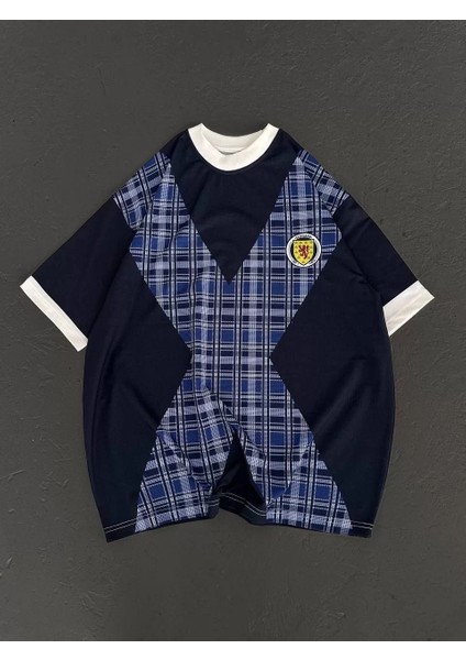 Unisex Bisiklet Yaka Baskılı Oversize T-Shirt - Siyah indirimleri