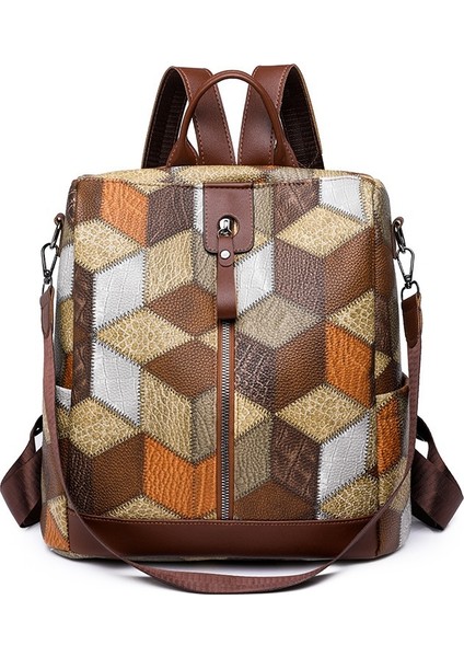 Şık, Kontrast Renkli, Çok Fonksiyonlu Sırt Çantası (Yurt Dışından)