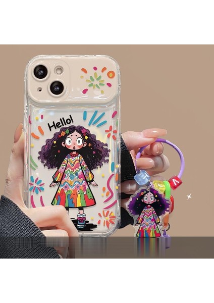 iPhone 15 Pro Darbeye Dayanıklı Ayna Telefon Kılıfı Sarkıtlı (Yurt Dışından)