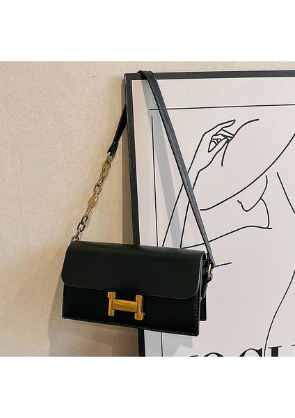 Çantalar Yüksek Kaliteli Dokulu Crossbody Omuz Çantası Çok Yönlü Küçük Kare Çanta Kahverengi Kadın Çantası (Yurt Dışından)