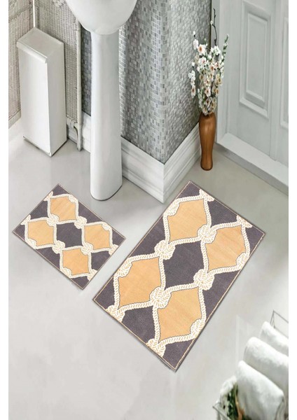 Banyo Halısı Ikili Klozet Takımı Kaymaz Tabanlı (60 cm x 100 cm + 40 cm x 60 Cm) fiyatları