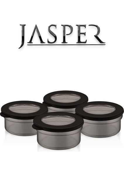 Jasper JPR-0105 Çok Amaçlı 415ML 4 Adet Cam Saklama Kabı Saklama Seti