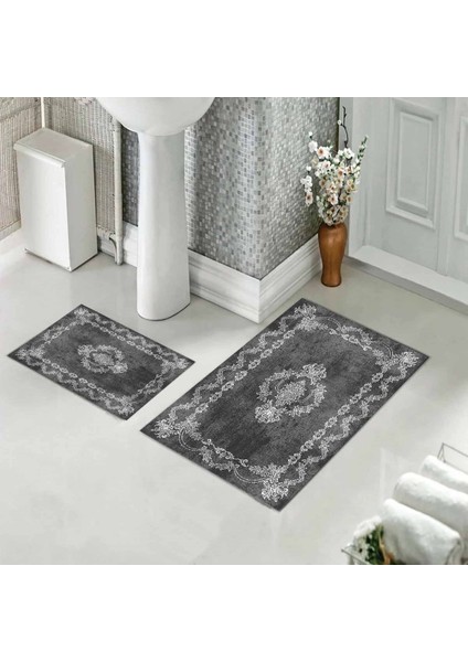 Banyo Halısı Ikili Klozet Takımı Kaymaz Tabanlı (60 cm x 100 cm + 40 cm x 60 Cm) fırsatları