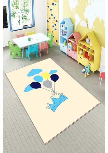 Desenli Renkli Dijital Baskı Yıkanabilir Kaymaz Taban Modern Çocuk Halısı ve Yolluk.