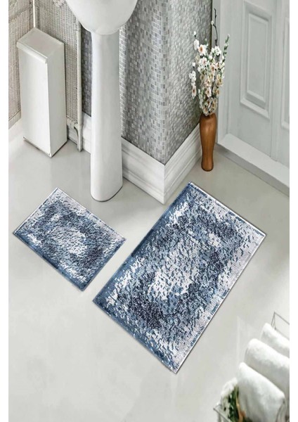 Banyo Halısı Ikili Klozet Takımı Kaymaz Tabanlı (60 cm x 100 cm + 40 cm x 60 Cm) fiyatları