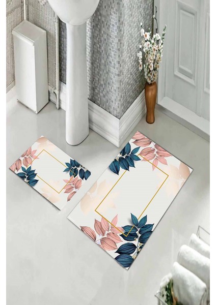 Banyo Halısı Ikili Klozet Takımı Kaymaz Tabanlı (60 cm x 100 cm + 40 cm x 60 Cm) fiyatları