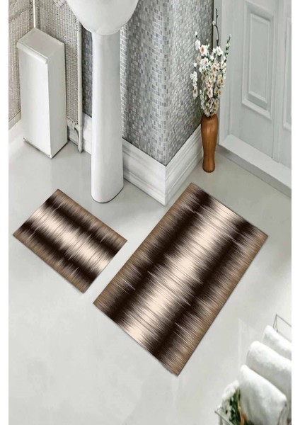 Banyo Halısı Ikili Klozet Takımı Kaymaz Tabanlı (60 cm x 100 cm + 40 cm x 60 Cm) fiyatları