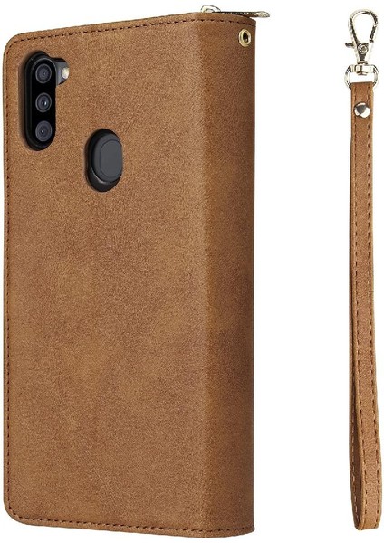 Samsung Galaxy A11 Için El Kayışı Fermuar ile Kapak Çevirin Telefon Kılıfı (Yurt Dışından) indirimleri