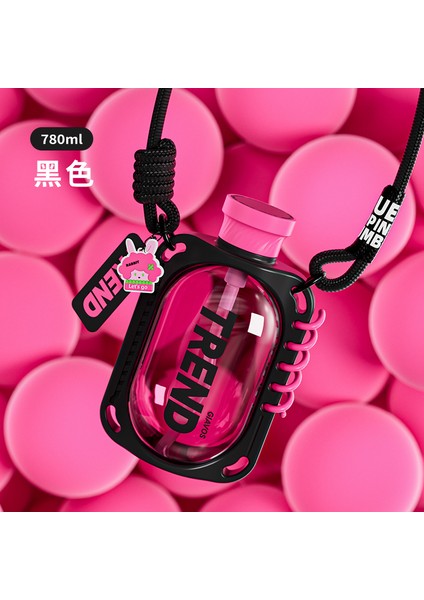 Plastik Bardak Yaratıcı Pipetli Bardak Kadın Çift Içme Bardağı Açık Spor Su Isıtıcısı (Yurt Dışından)