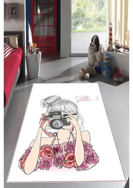 Desenli Renkli Dijital Baskı Yıkanabilir Kaymaz Taban Modern Çocuk Halısı ve Yolluk.