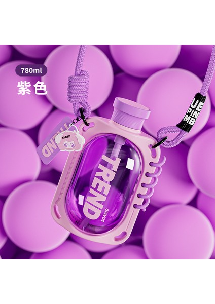 Plastik Bardak Yaratıcı Pipetli Bardak Kadın Çift Içme Bardağı Açık Spor Su Isıtıcısı (Yurt Dışından)