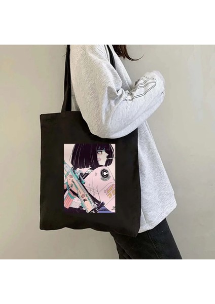 B122 Tarzı 35X40CM Cyberpunk Edgerunner Lucy David Faraday Valerie Manga Japonya Kız Sevimli Erkek Kadın Alışveriş Çantası Kanvas Omuz Kadın Çanta (Yurt Dışından)