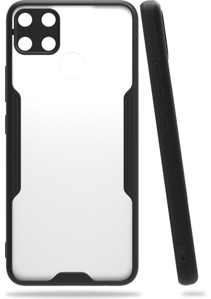 Realme C12 Uyumlu Platin Seri Arka Koruma Kılıf - Siyah