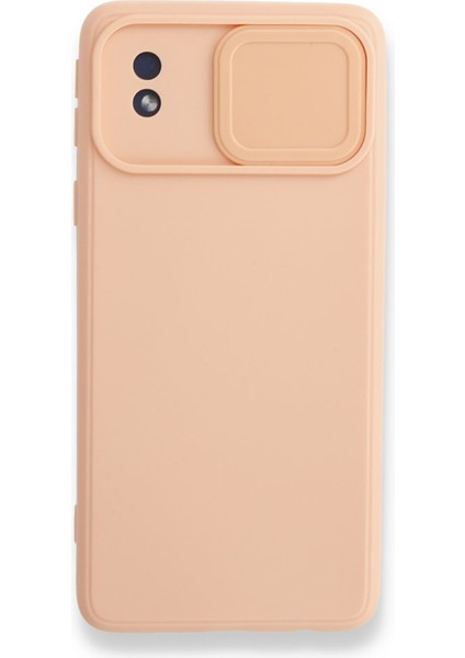Samsung Galaxy A01 Core Uyumlu Kızaklı Kamera Korumalı Arka Koruma Kılıf - Pembe