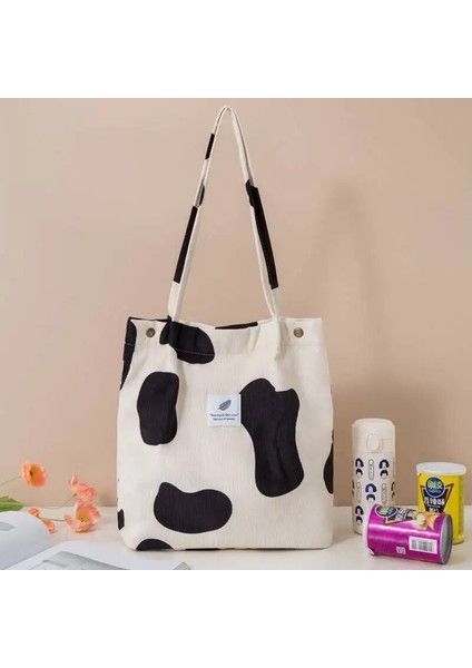 Inek Tarzı 39X12X35 Kadın Çanta Kadife Protable Alışveriş Tote Çanta Çevre Dostu Bayanlar Communter Öğrenci Kız Omuz Çantası (Yurt Dışından) fiyatları