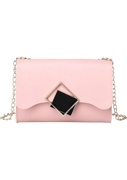 Pembe Tarzı Küçük Crossbody Çanta Womeu Deri Omuz Askılı Çanta Kız Sarı Bolsas Bayanlar Zincir Telefon Çanta (Yurt Dışından)